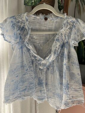 FP ONE cotton toile Padma boho top, XS